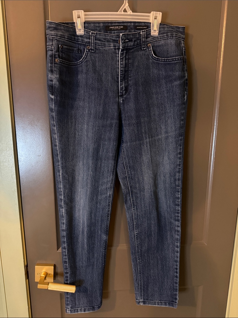 Jones New York Skinny Jeans in Dark Blue Wash, stretch, size 10